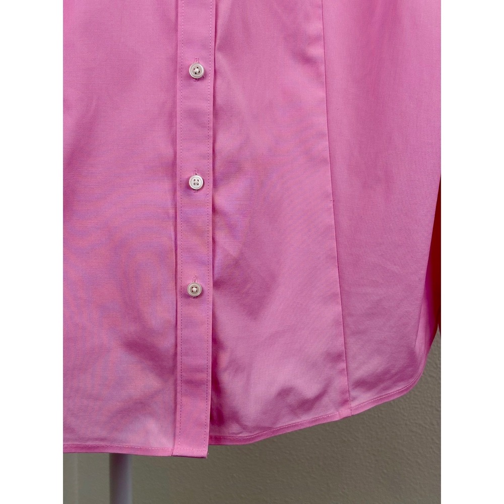 Talbots Womens Non-Iron Long Sleeve Button Down Shirt Pink Size 16 - Picture 3 of 8